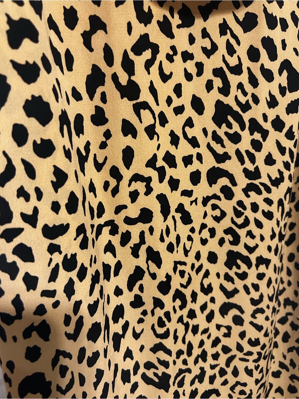 Leopard Print Women’s Small Button Front Tie-Waist Maxi Shirt Dress - Picture 5 of 10